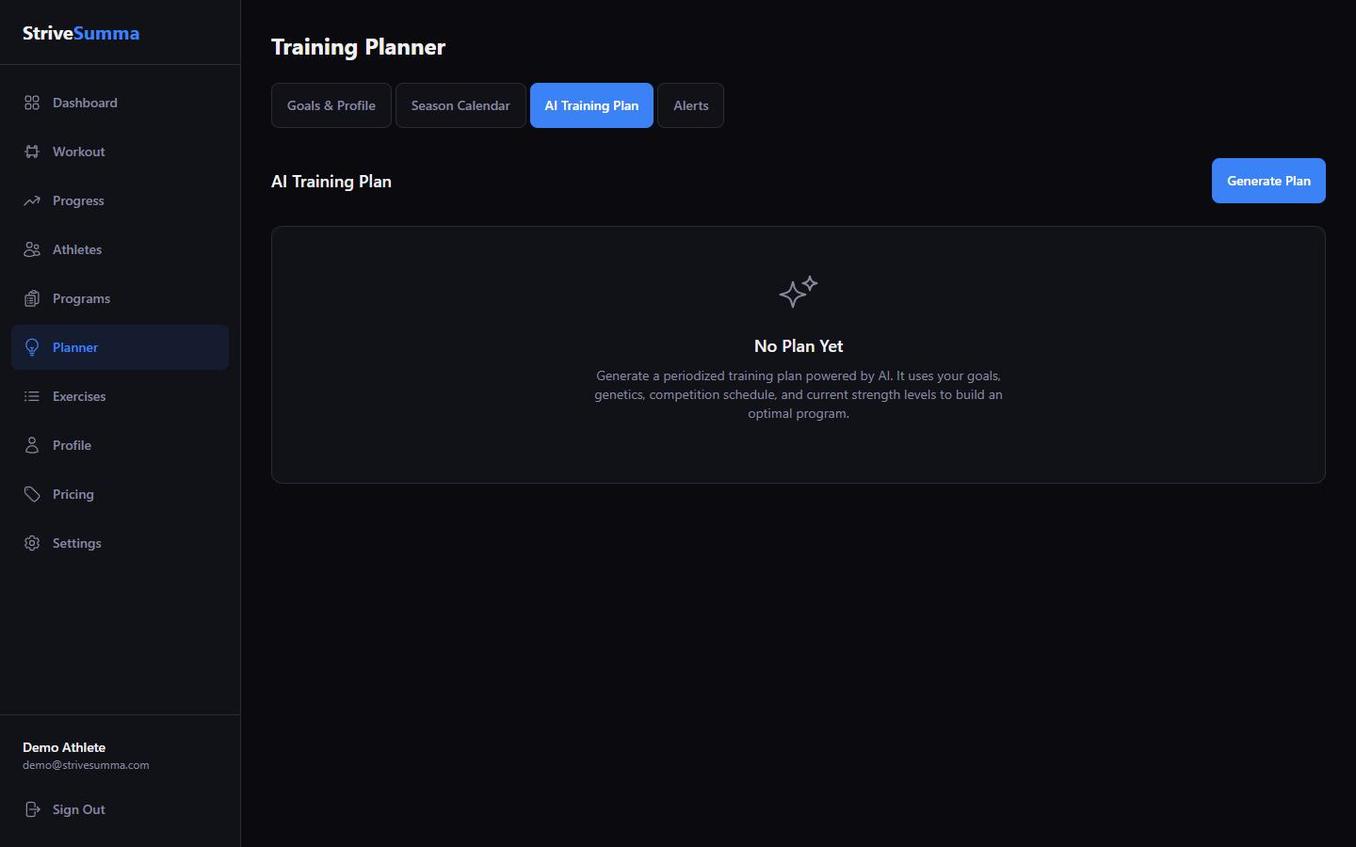 AI Training Planner